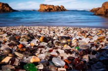 Стеклянный пляж в Калифорнии: памятник трудолюбию нашей природы