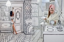 В Санкт-Петербурге открылось «нарисованное» кафе: как пить кофе среди оптических иллюзий