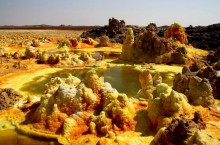 Пустыня Данакиль в Эфиопии: выглядит как декорация к фильму