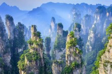 Где снимали Аватар: невероятный парк Чжанцзяцзе в Китае с огромными скальными столбами