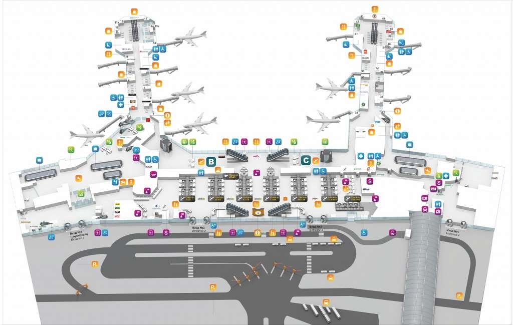 Схема аэропорта домодедово внутренние