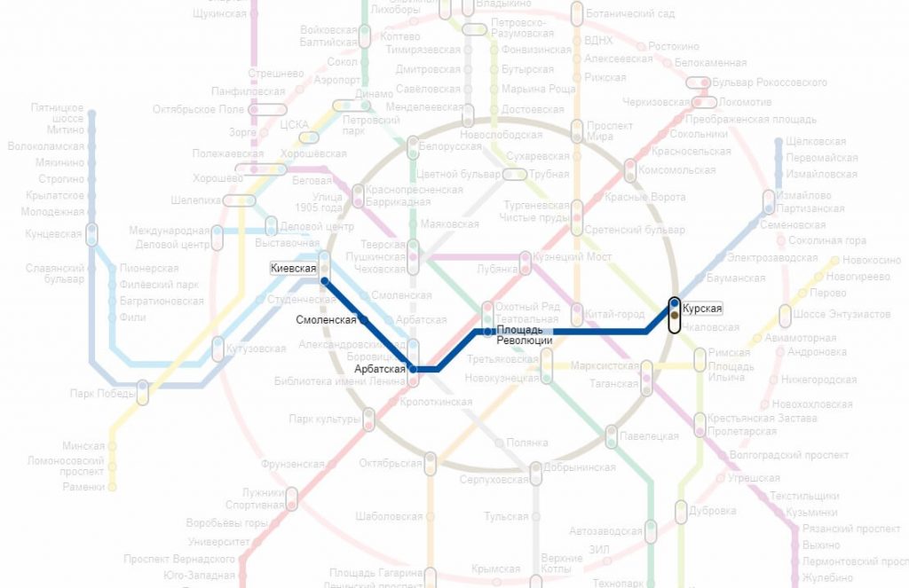 Курская речной вокзал метро схема