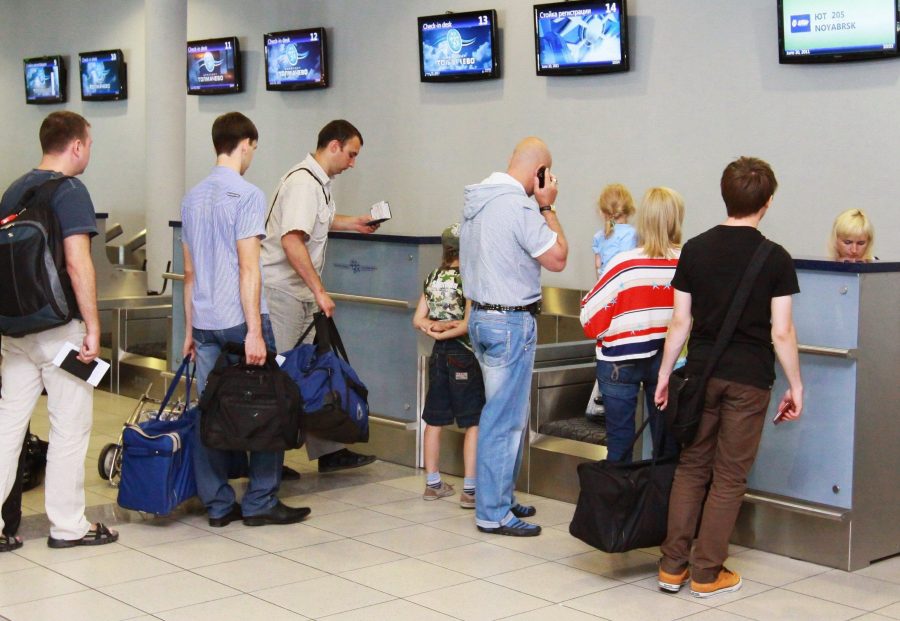 Регистрация в аэровокзале отлёта