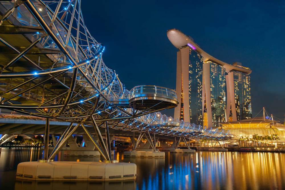 Мост Хеликс Бридж Сингапур