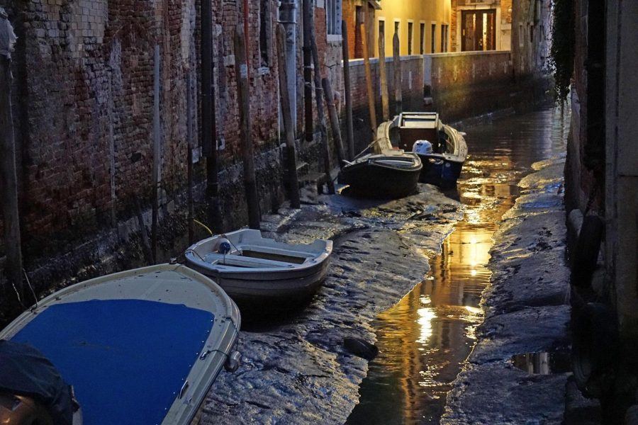Обмелевшие каналы Венеции