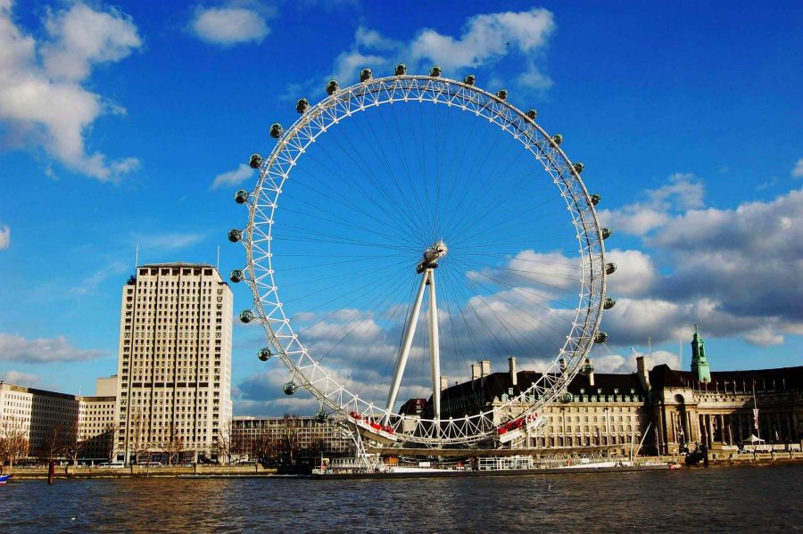 Лондонский глаз колесо обозрения в Англии