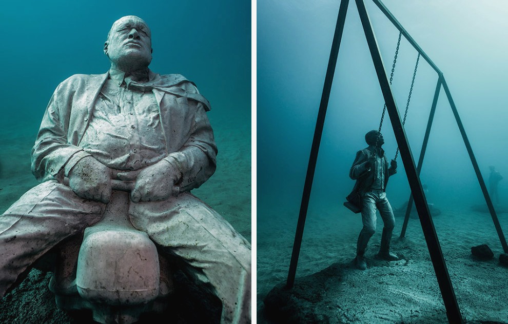 Скульптуры на дне океана у побережья Гренады